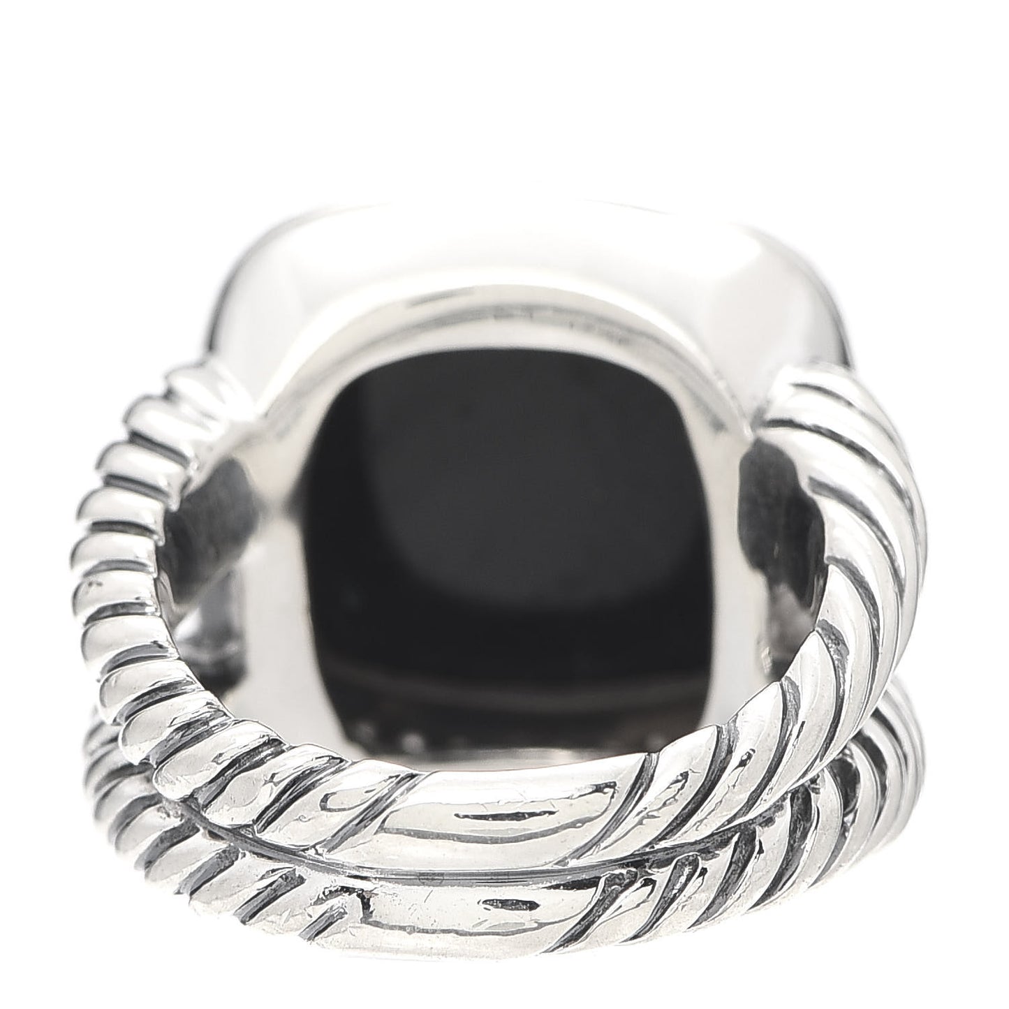 Sterling Silver Diamond Black Onyx 14mm Albion Ring 54 7