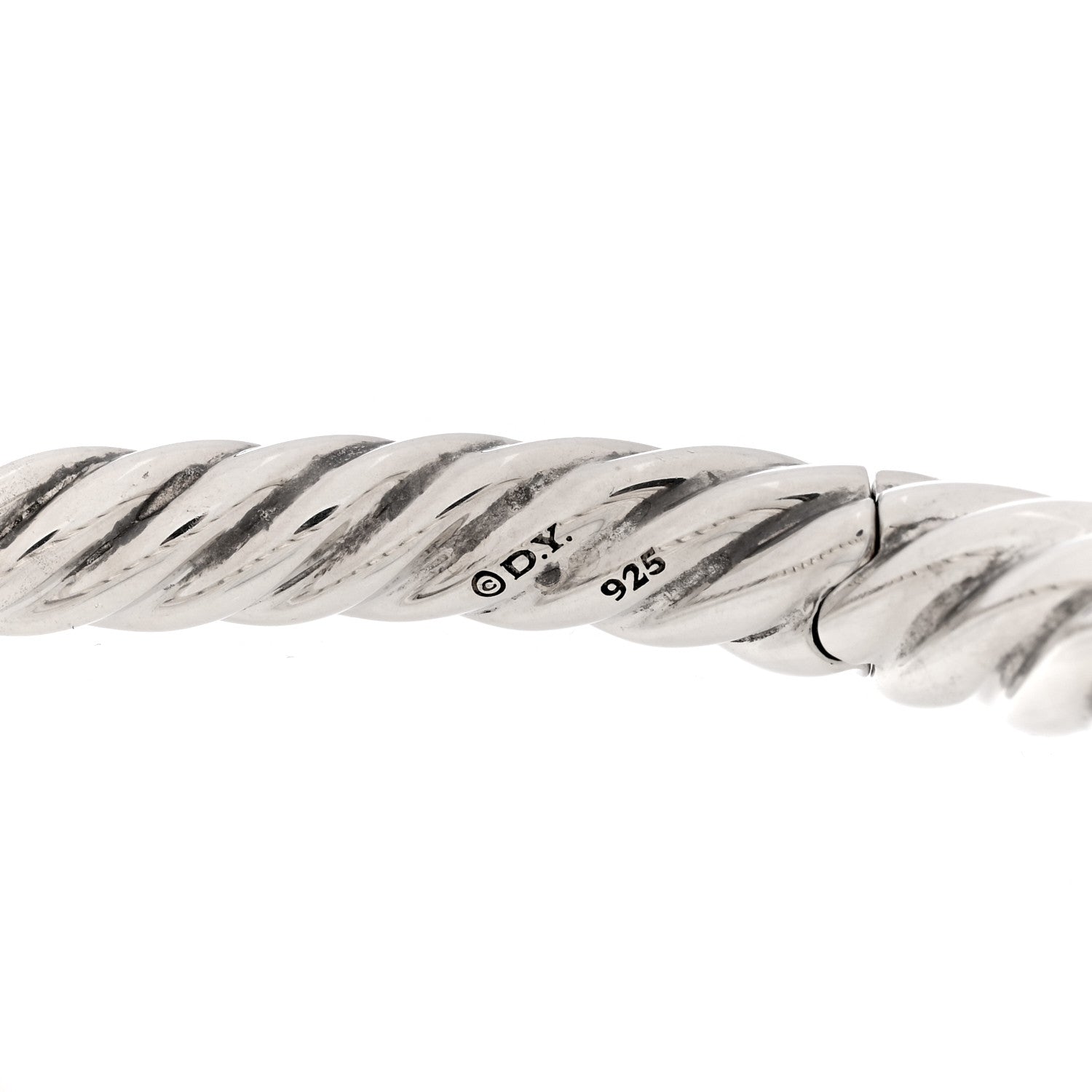 David Yurman Sterling Silver 17mm Pure Form Cable Bracelet 3 of 3