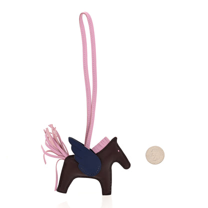 Hermes Milo Lambskin Grigri Rodeo Pegase Horse Bag Charm PM Rouge Sellier Mauve Sylvestre Bleu Saphir 2 of 5
