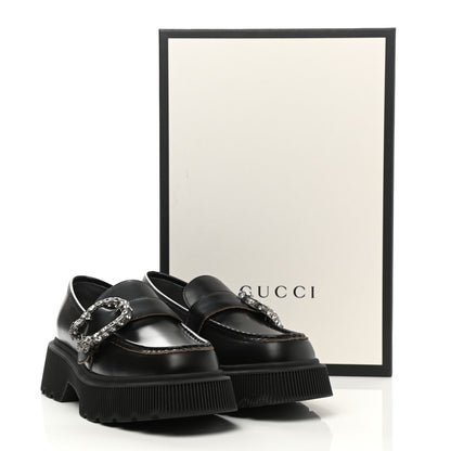 Gucci Cordovan Lux Dionysus Hunder Loafers 38.5 Black 9 of 9