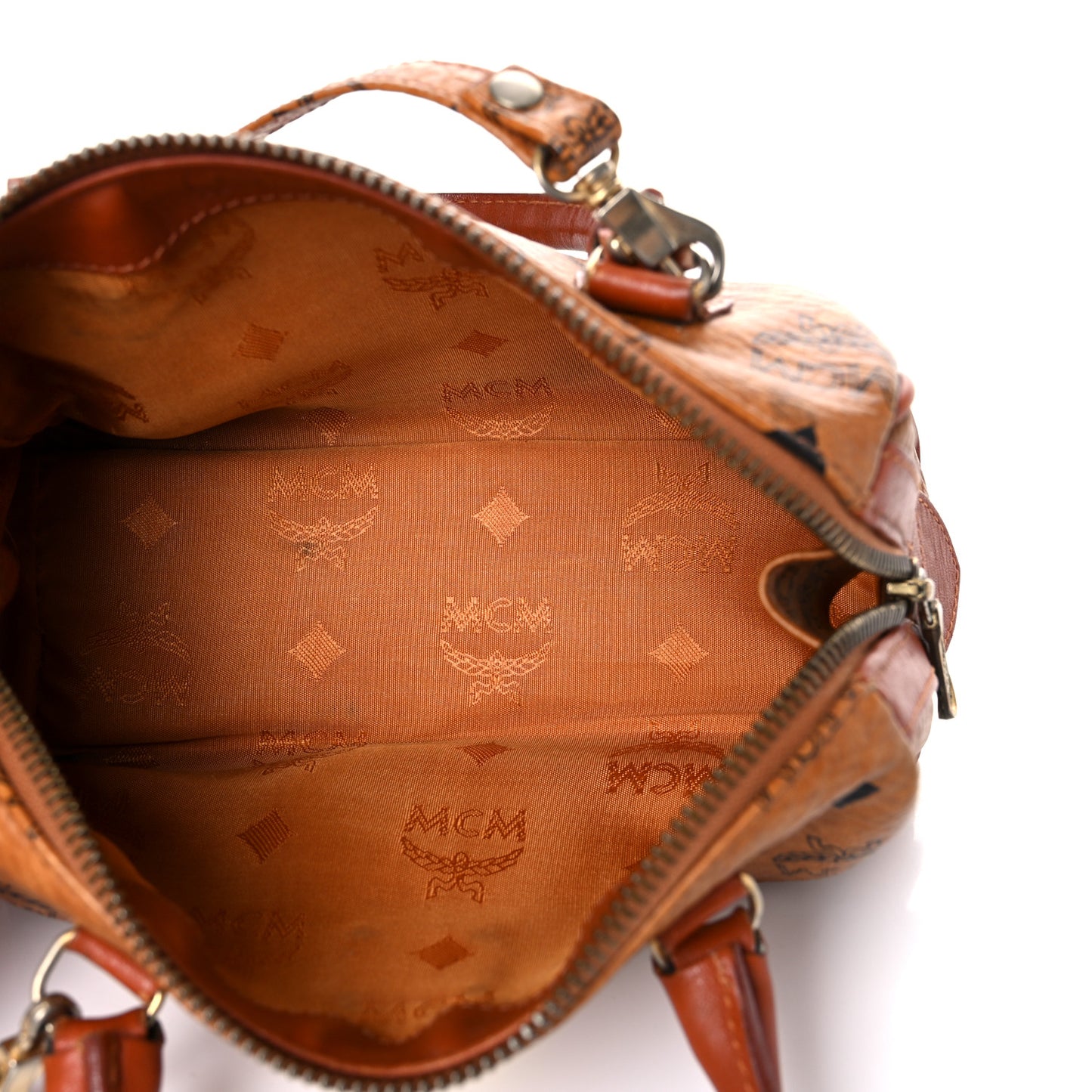Visetos Mini Boston Bag Cognac