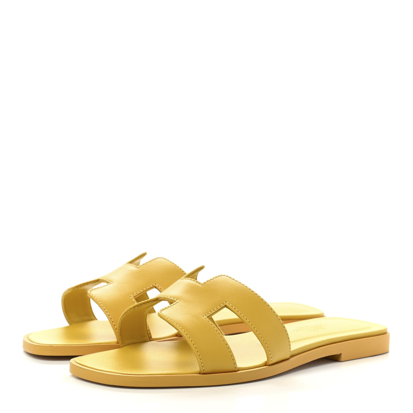 Calfskin Oran Sandals 35 Jaune Citron