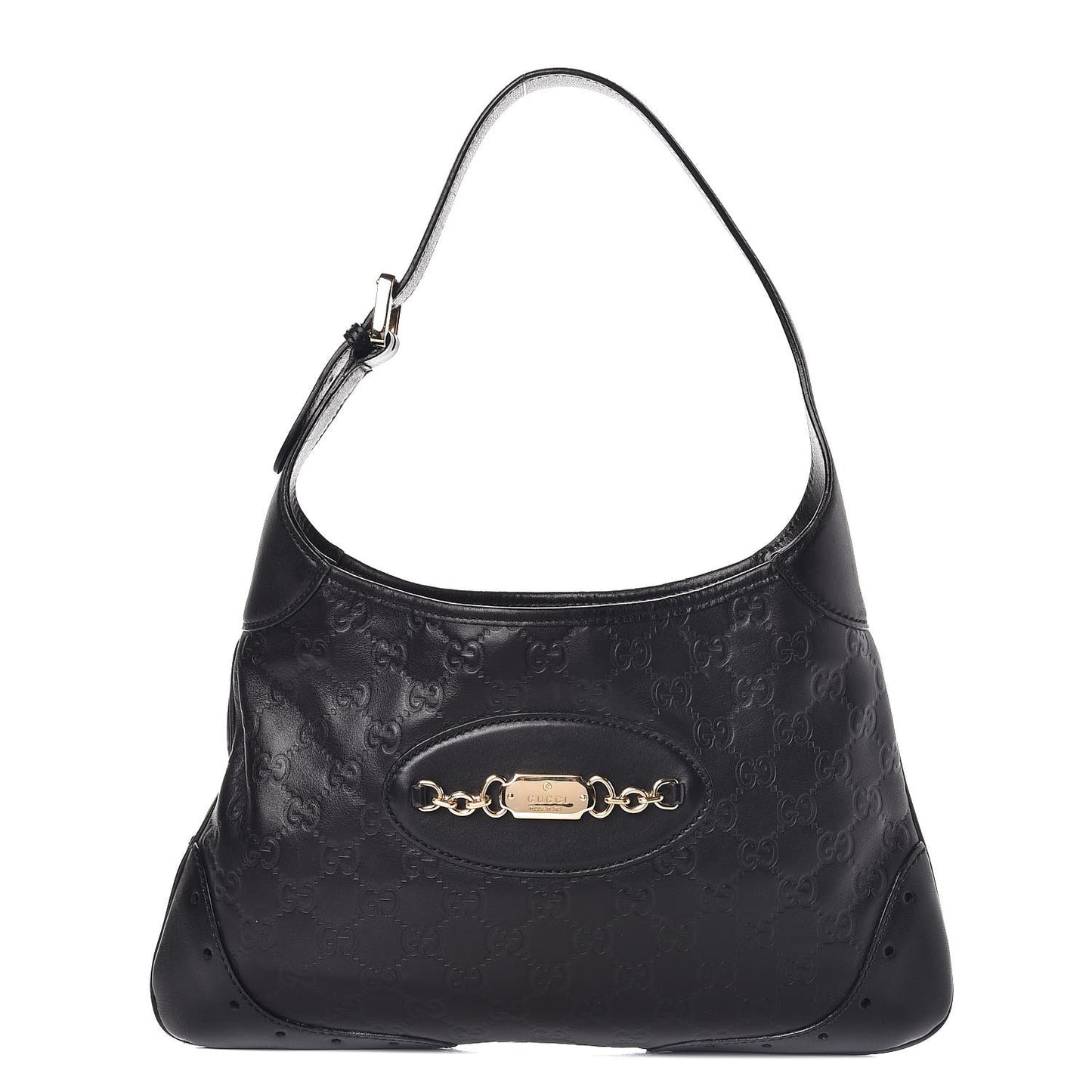 Guccissima Punch Hobo Black