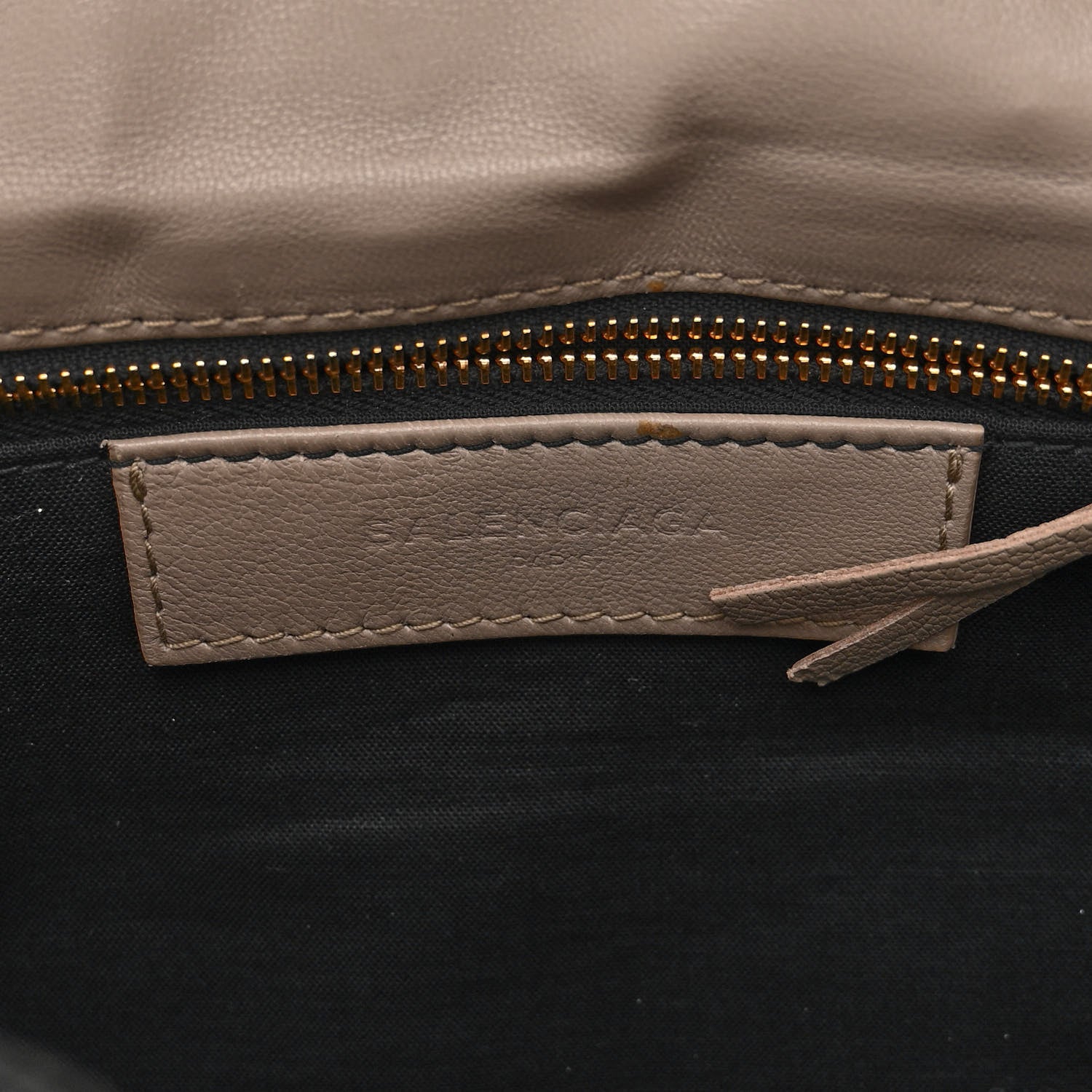 Balenciaga Chevre Gold Metallic Edge Hardware Envelope Clutch Gris Taupe 7 of 10