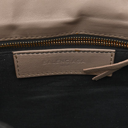 Balenciaga Chevre Gold Metallic Edge Hardware Envelope Clutch Gris Taupe 7 of 10
