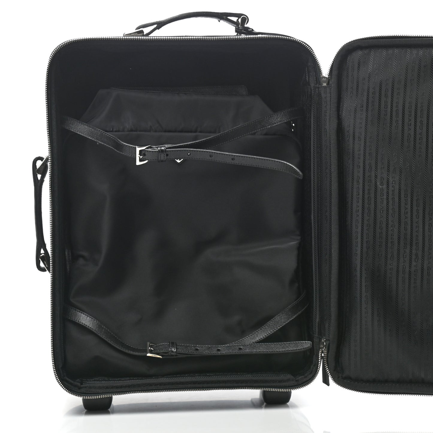 Saffiano Rolling Suitcase Black