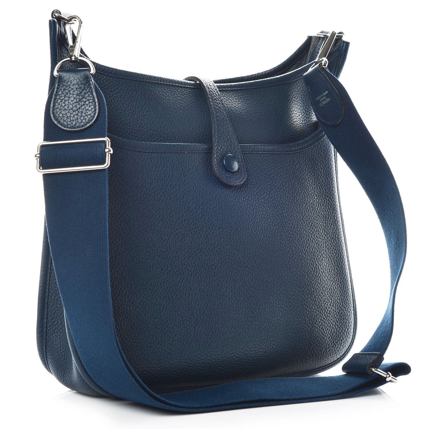 Hermes Taurillon Clemence Evelyne III PM Bleu De Malte 3 of 8