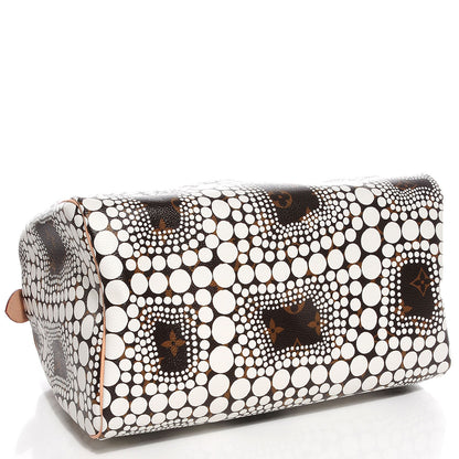 Louis Vuitton Monogram Kusama Town Speedy 30 White 4 of 8