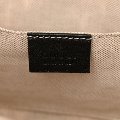 Gucci Raffia Azalea Calfskin Crochet Flower Small GG Marmont Shoulder Bag Natural Ecru Black 6 of 13