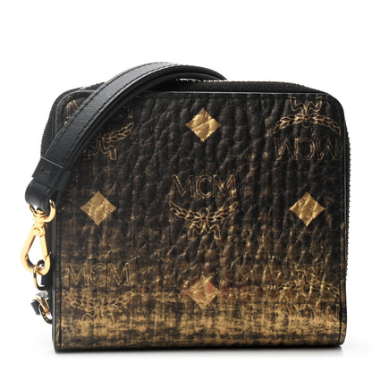 MCM Gradation Visetos Compact Wallet Black Gold 2 of 9