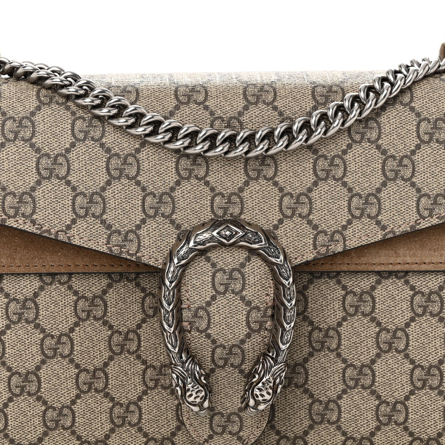 Gucci GG Supreme Monogram Small Dionysus Shoulder Bag Taupe 8 of 10