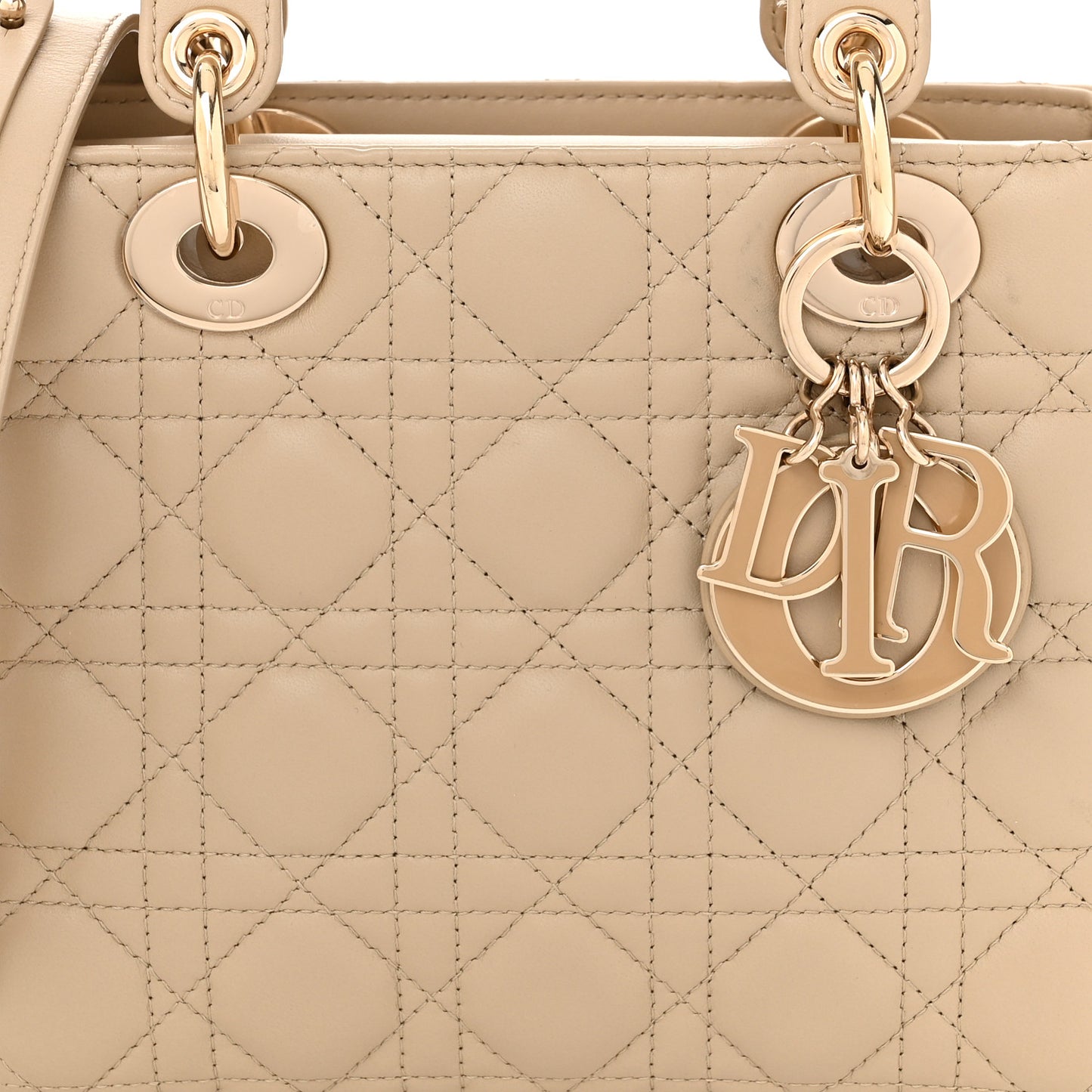 Lambskin Cannage Small My ABCDior Lady Dior Desert Taupe