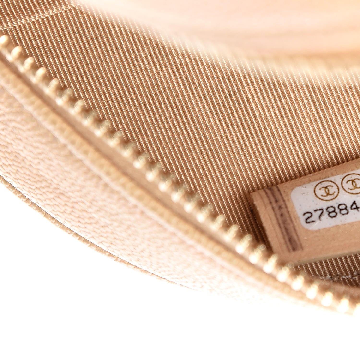 Chanel Iridescent Caviar Quilted Round Clutch With Chain Beige 7 of 10