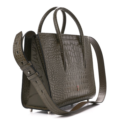 Christian Louboutin Calfskin Crocodile Embossed Medium Paloma Silex 3 of 13
