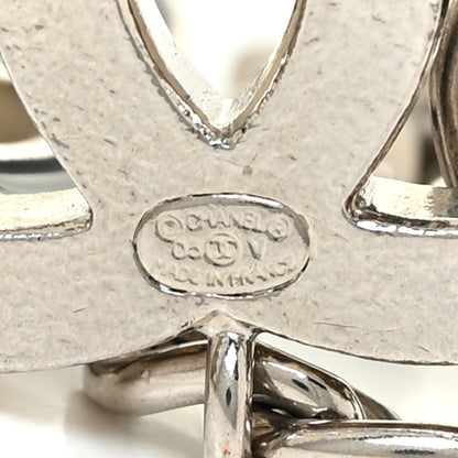 Chanel Enamel CC Chain Logo Belt Silver Black 4 of 5