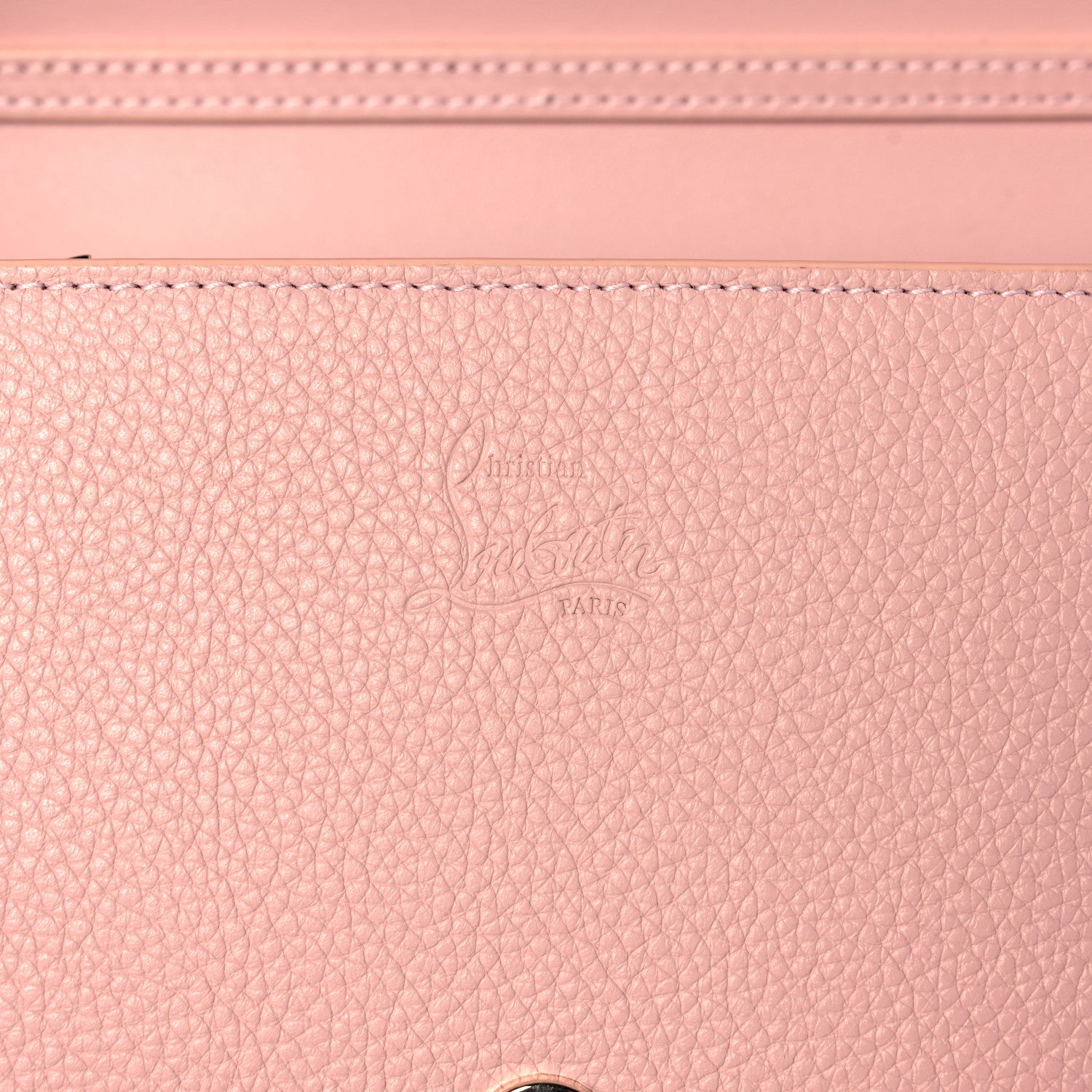 Christian Louboutin Calfskin Spikes Paloma Clutch Rosy 6 of 10