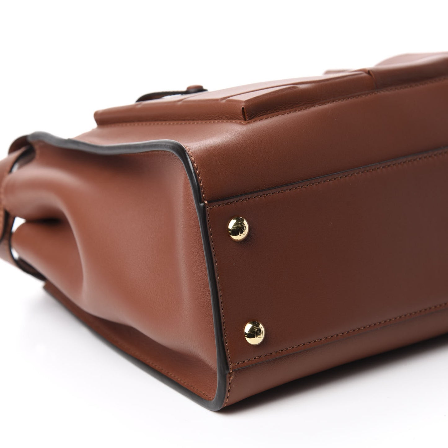 Vitello Seta Shiny Nappa Medium 3 Pocket Peekaboo Iconic Satchel Rust