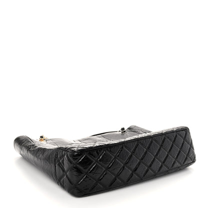 Chanel Shiny Aged Calfskin Quilted Large Shopping Bag Black 5 of 11