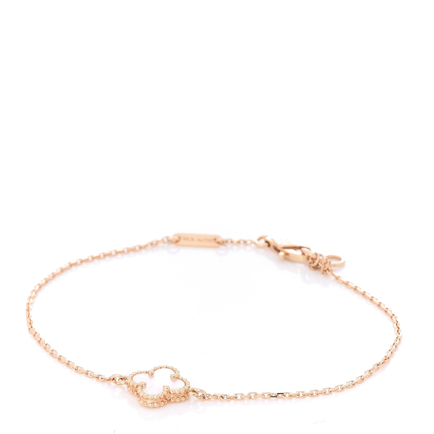 18K Yellow Gold Mother of Pearl Sweet Alhambra Bracelet