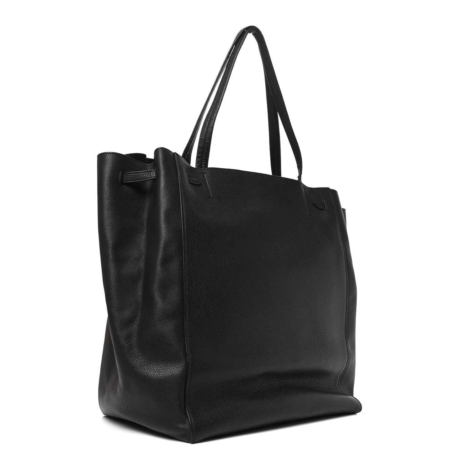 Celine Soft Grained Calfskin Medium Belt Cabas Phantom Black 3 of 9