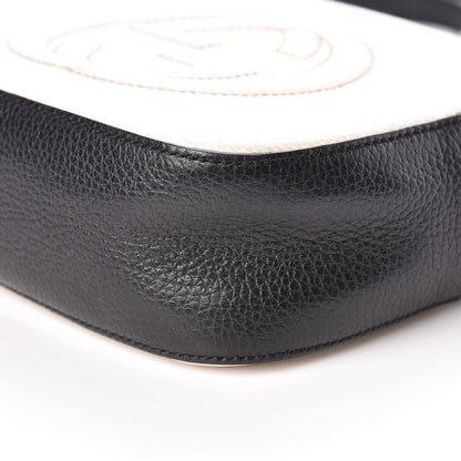 Gucci Dollar Calfskin Bi-Color Small Soho Disco Bag Mystic White Black 8 of 10