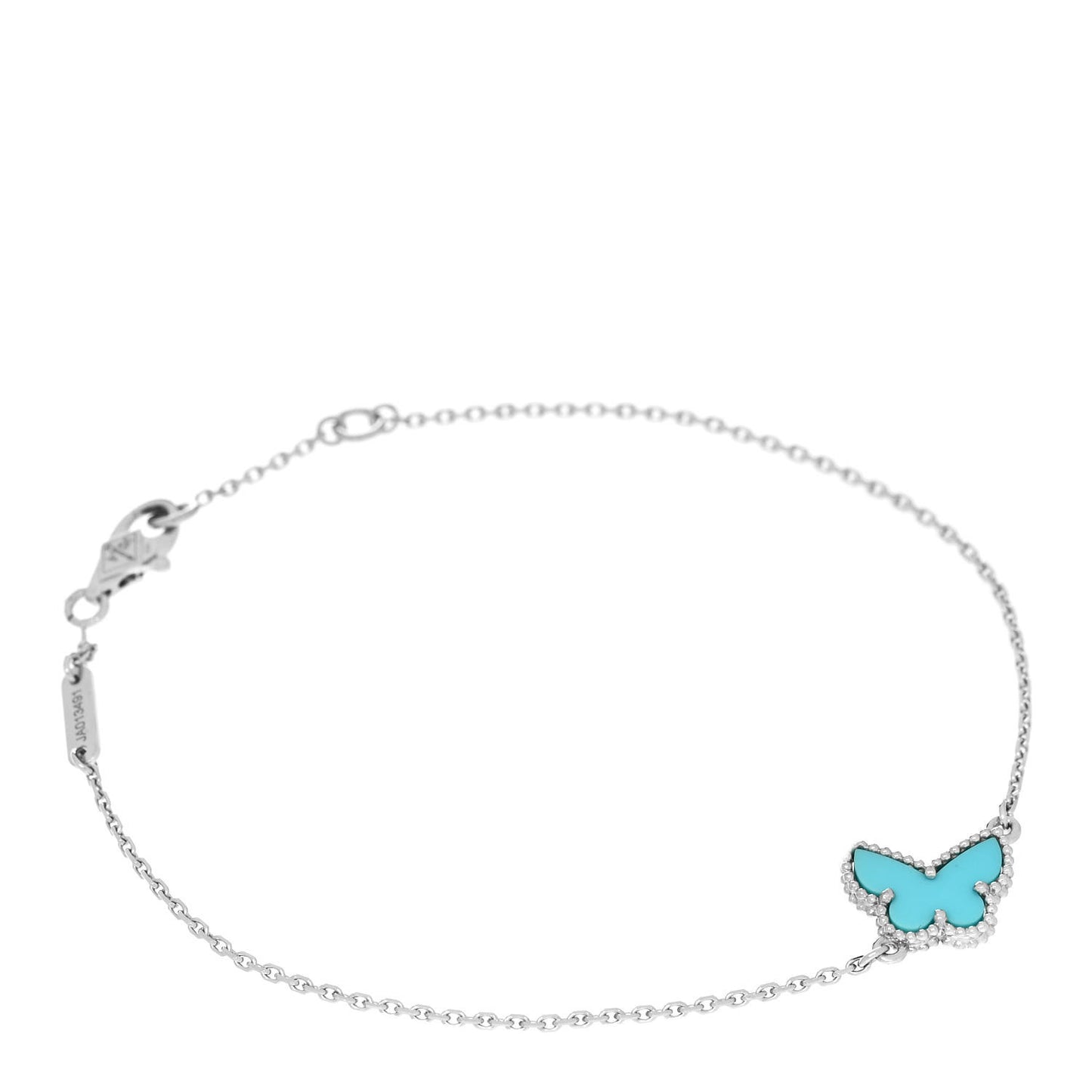 18K White Gold Turquoise Sweet Alhambra Butterfly Bracelet