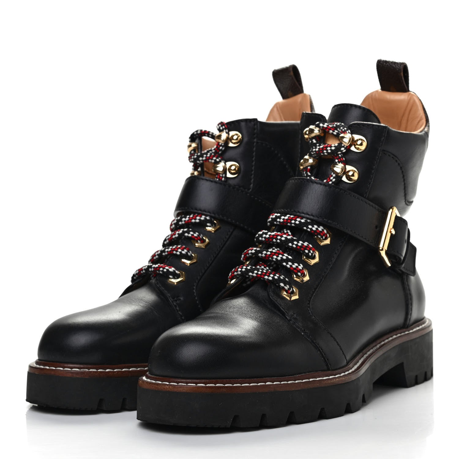 Louis Vuitton Calfskin Territory Ranger Combat Boots 37 Black 3 of 9