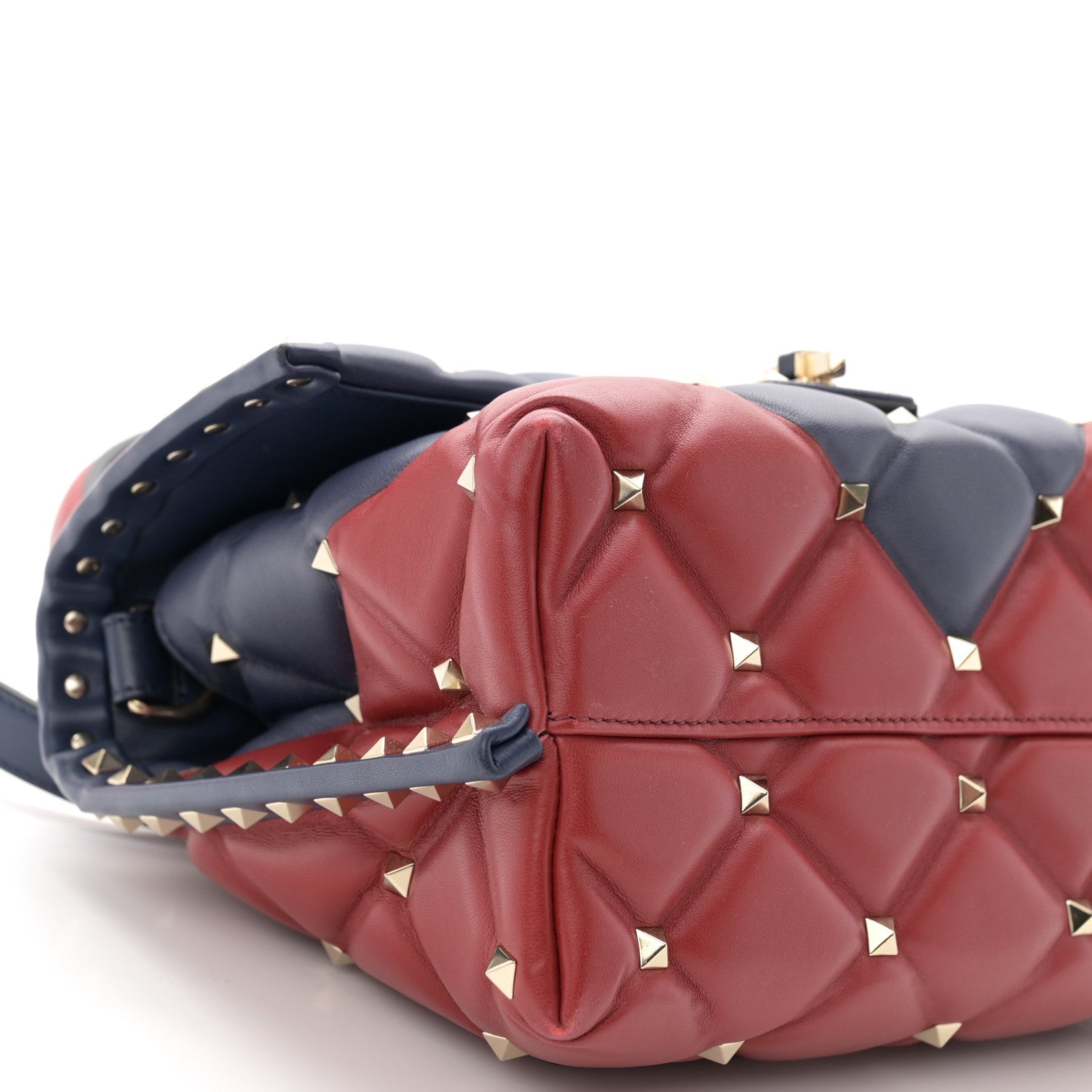 Valentino Garavani Nappa Medium Candystud Top Handle Bag Rosso Valentino Navy 8 of 10