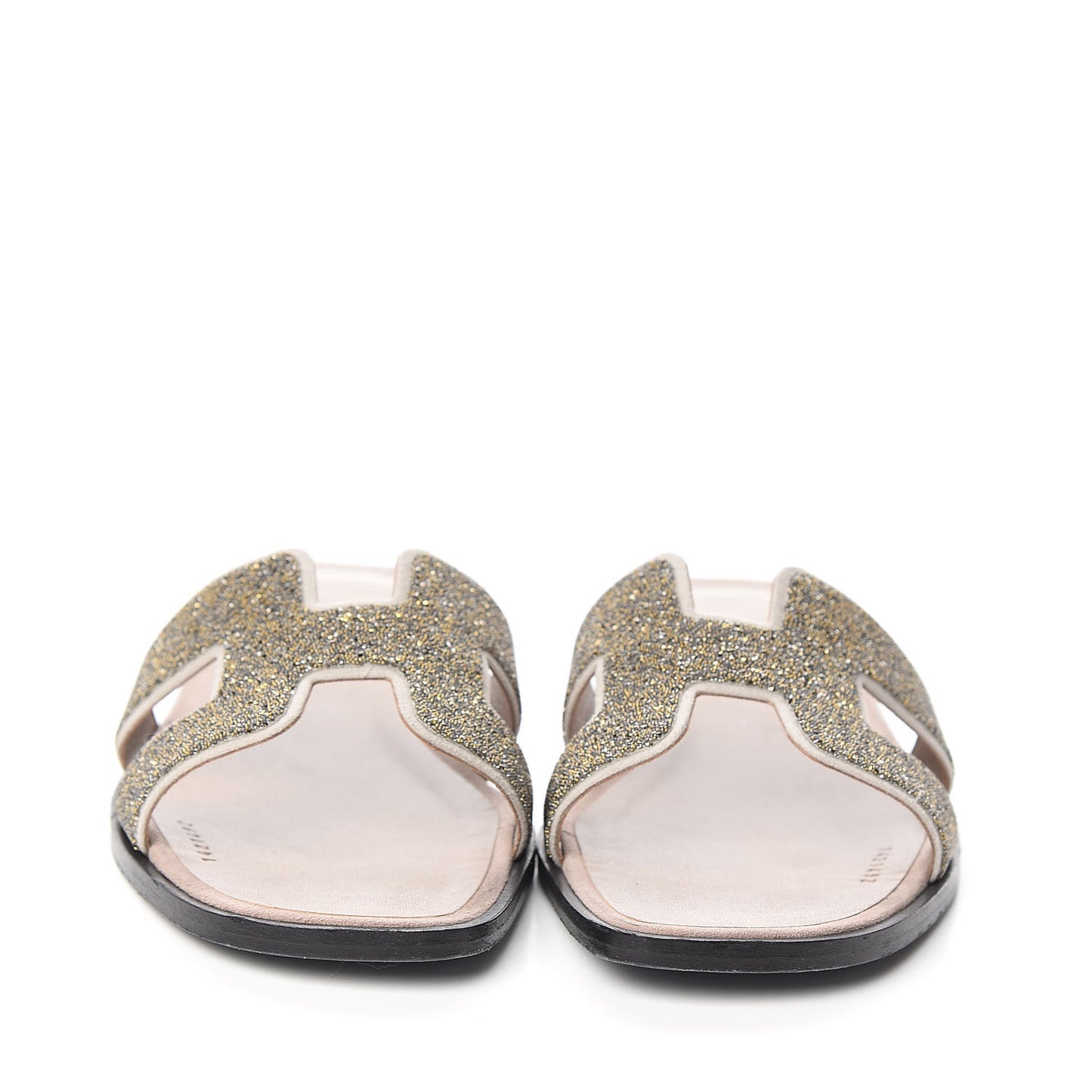 Suede Goatskin Crystal Powder Oran Sandals 38.5