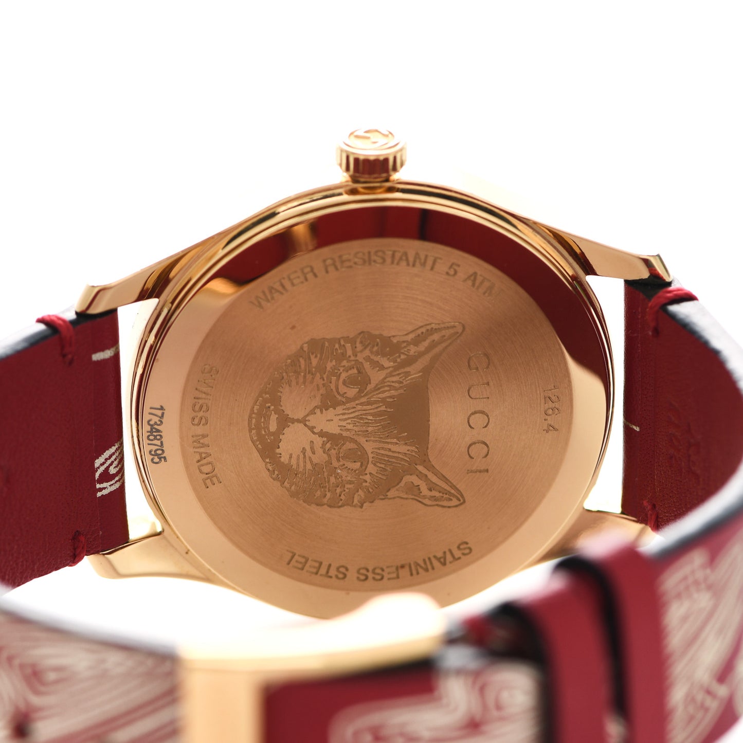 Stainless Steel Calfskin 38mm G-Timeless Butterfly Quartz Watch Red