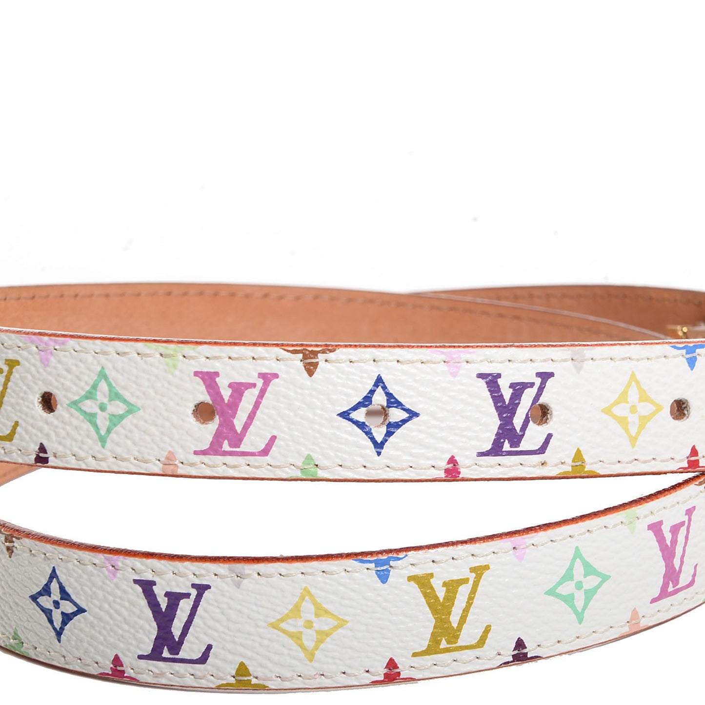 Monogram Multicolor Belt 80 32 White