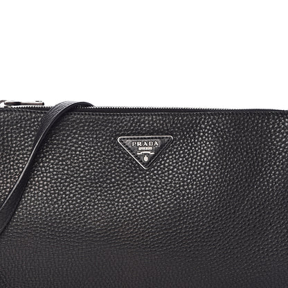 Prada Vitello Daino Crossbody Bag Black 9 of 9
