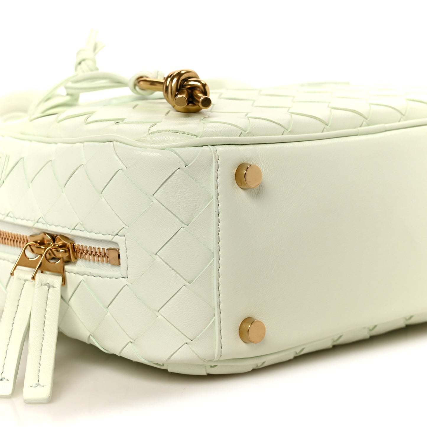 Lambskin Intrecciato Small Getaway Glacier