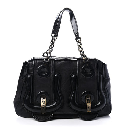 Fendi Nappa Patent B Bag Black 1 of 5