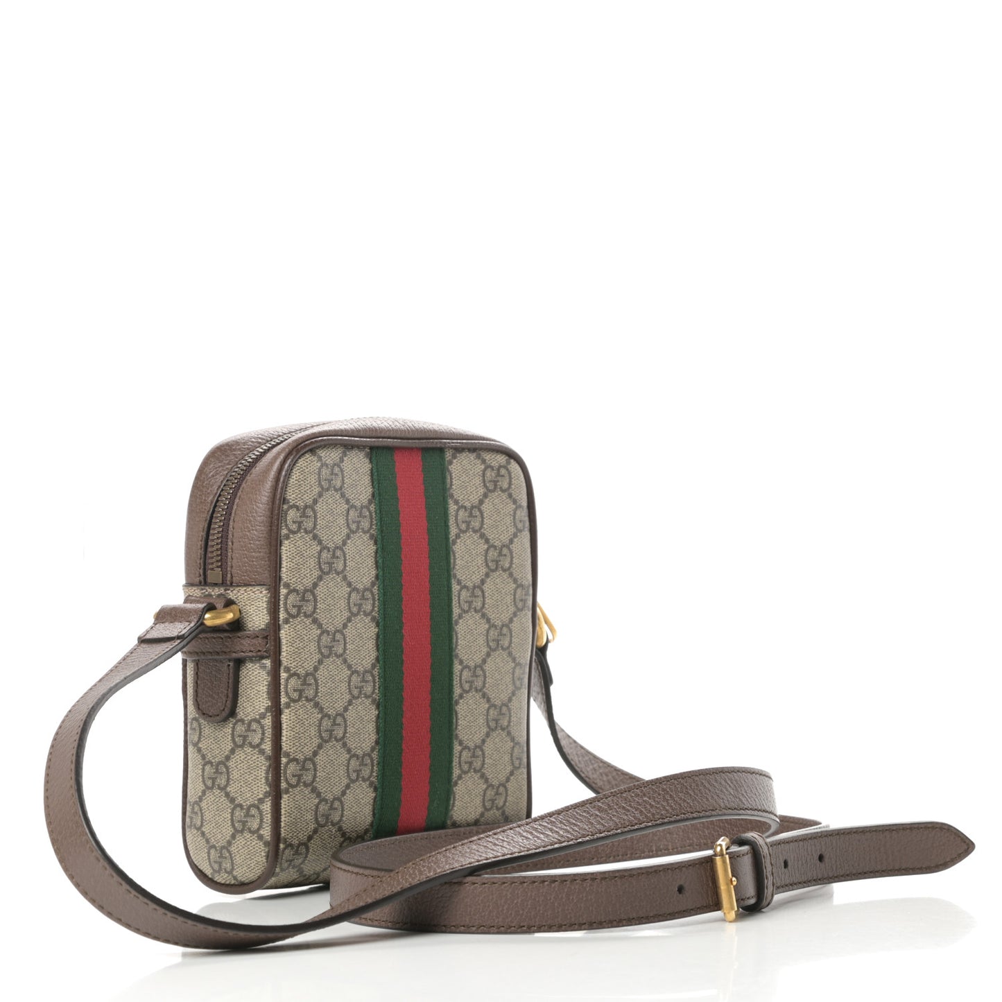 GG Supreme Monogram Web Mini Ophidia Messenger Brown