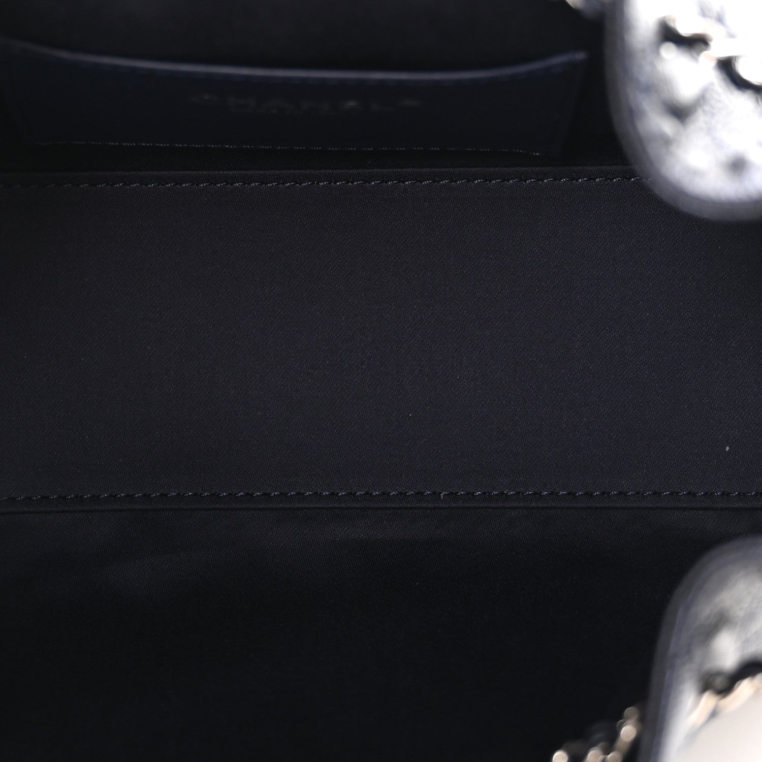 Chanel Metallic Caviar Quilted Mini Chanel 25 Handbag Dark Blue 5 of 11