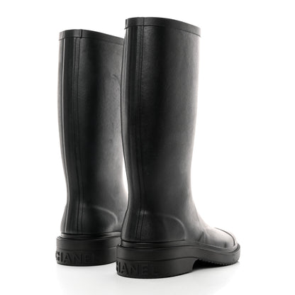 Chanel Caoutchouk CC High Boots 37 Black 4 of 8