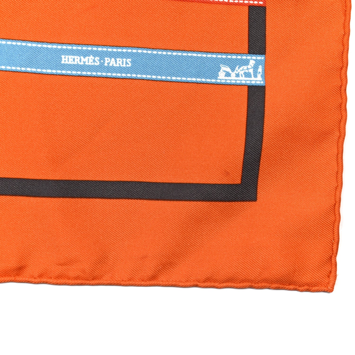 Hermes Silk Bolduc Pocket Square Scarf 5 of 5