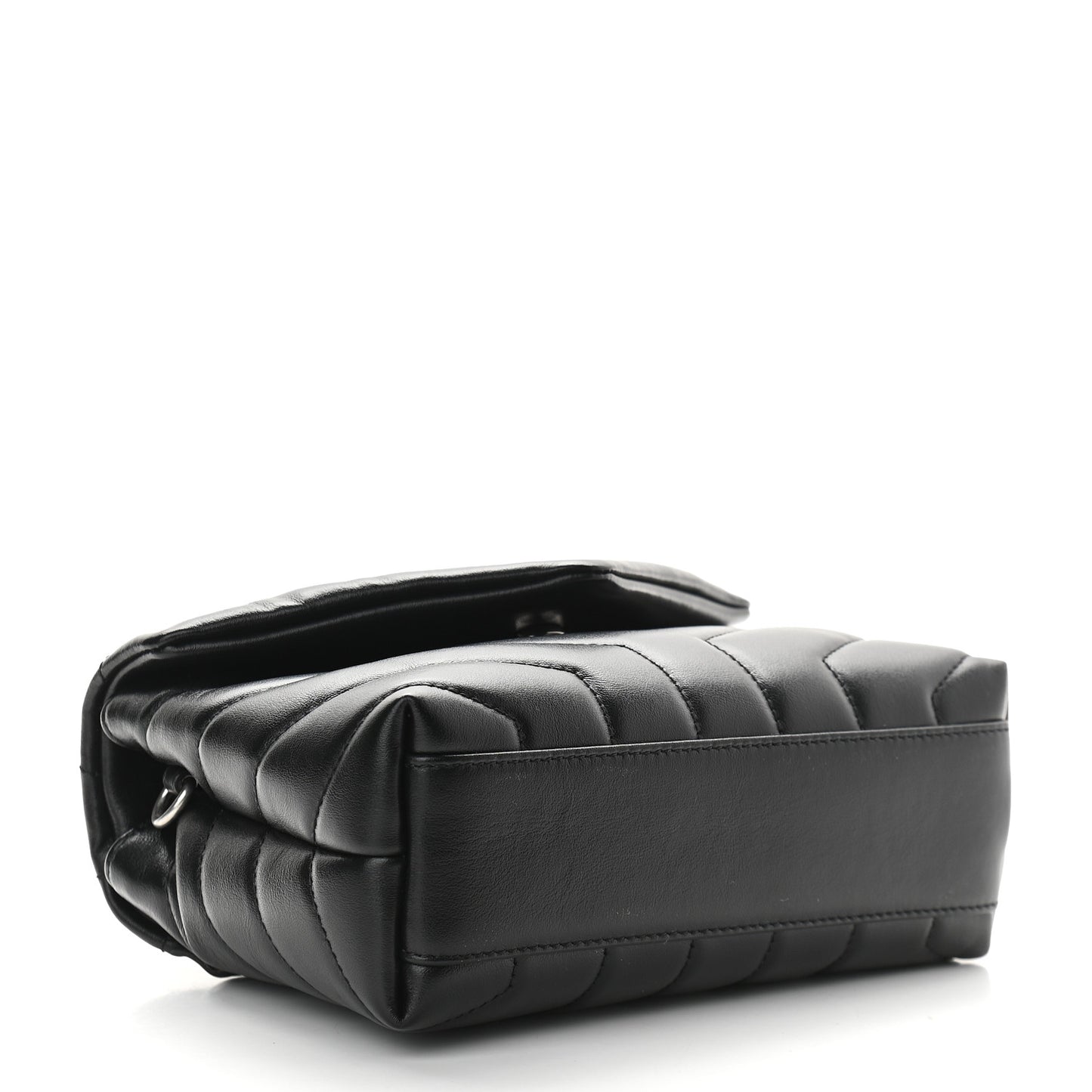 Calfskin Y Quilted Monogram Toy Loulou Crossbody Bag Black