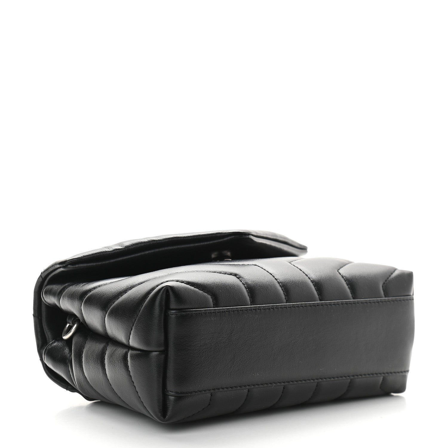 Saint Laurent Calfskin Y Quilted Monogram Toy Loulou Crossbody Bag Black 4 of 9
