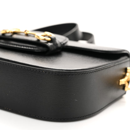 Gucci Azalea Calfskin Web Mini Horsebit 1955 Shoulder Bag Black 11 of 14