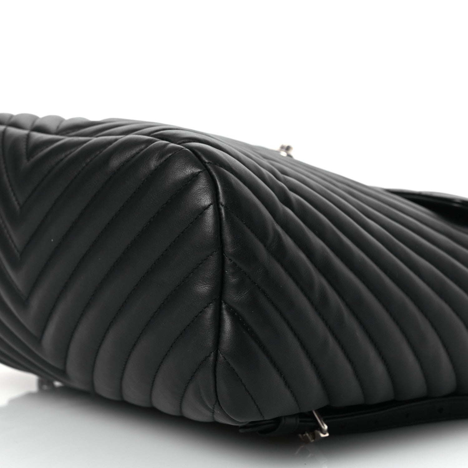 Chanel Calfskin Chevron Quilted Large Urban Spirit Backpack Black 10 of 11
