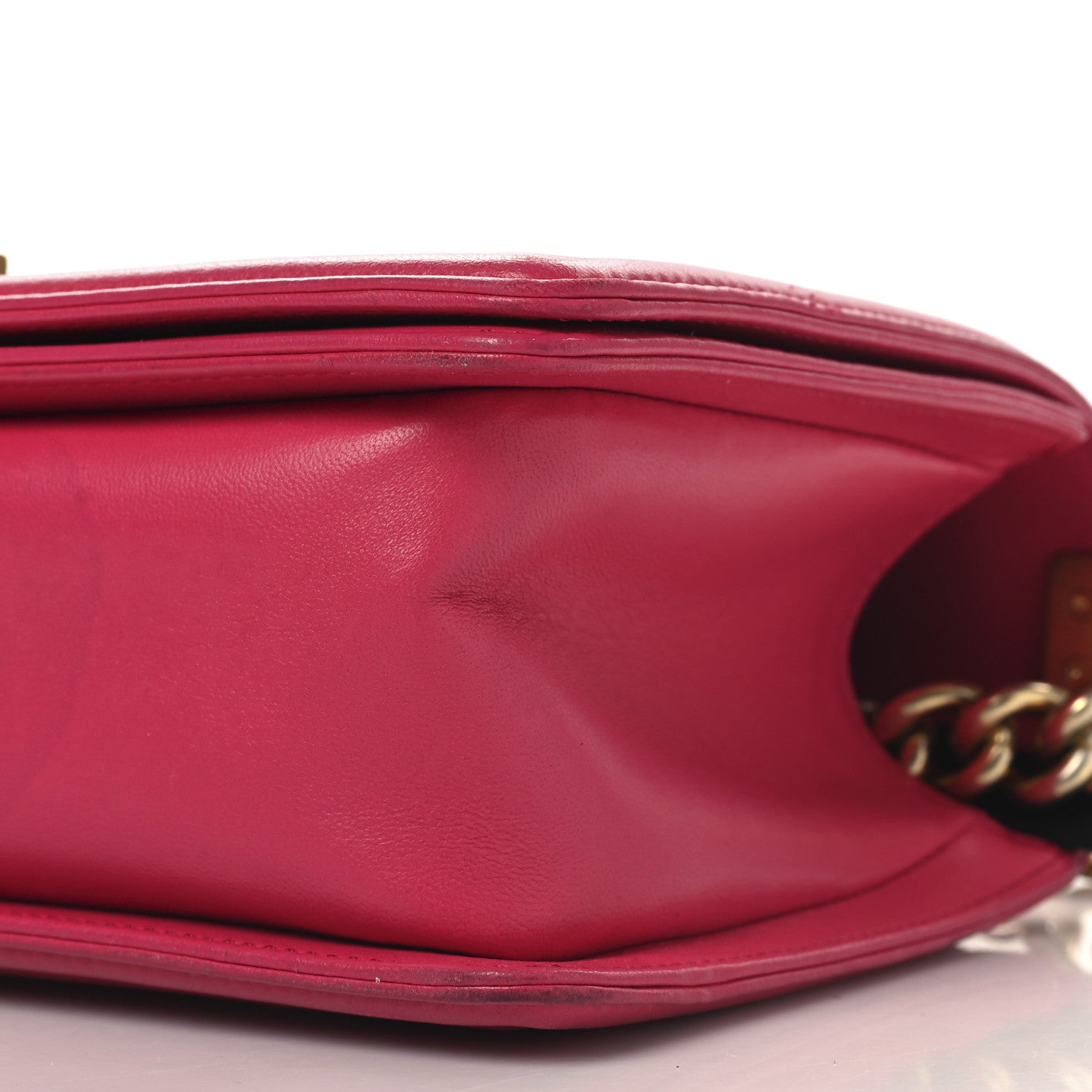 Chanel Lambskin Quilted Medium Boy Flap Fuchsia 10 of 10