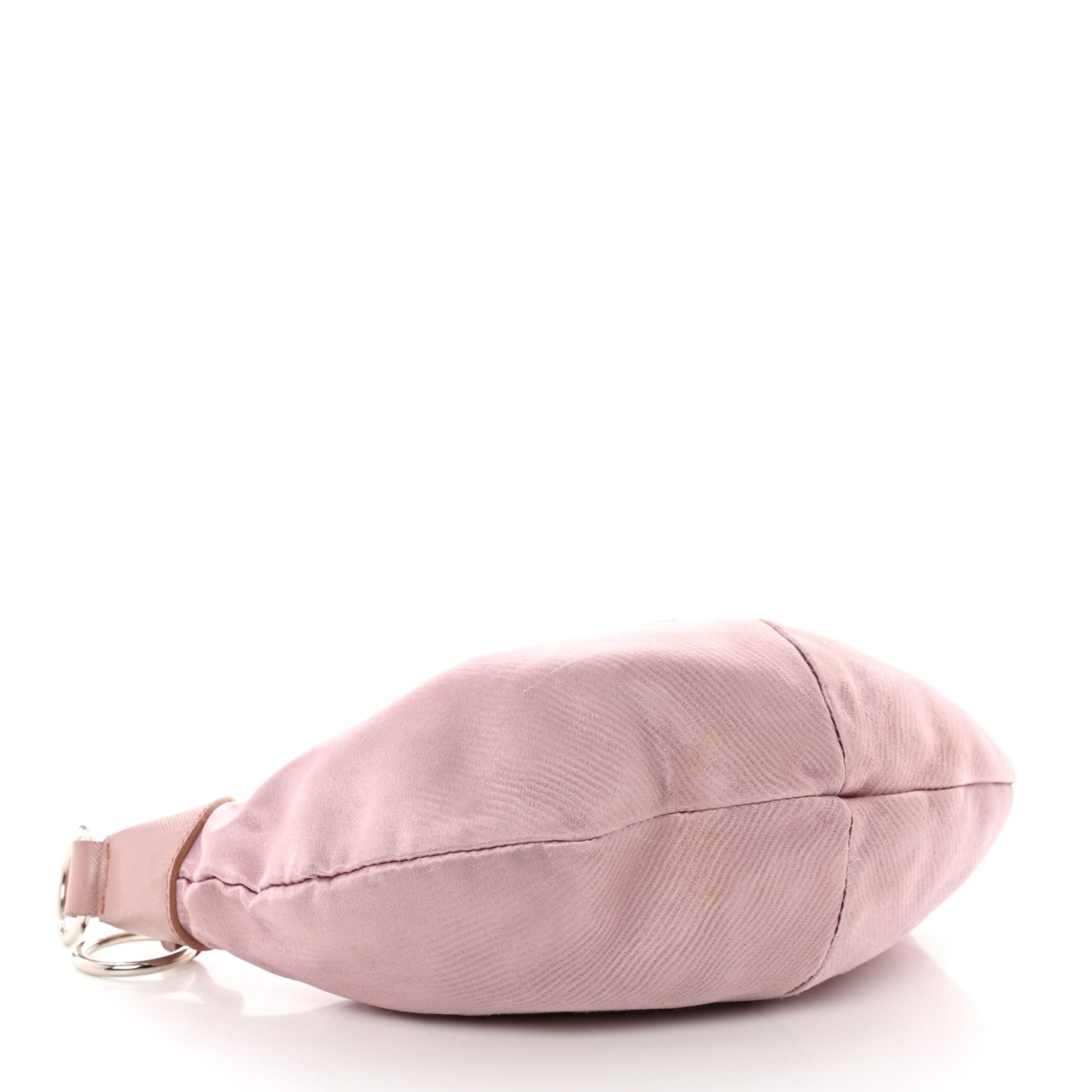Satin Saffiano Hobo Bag Pink