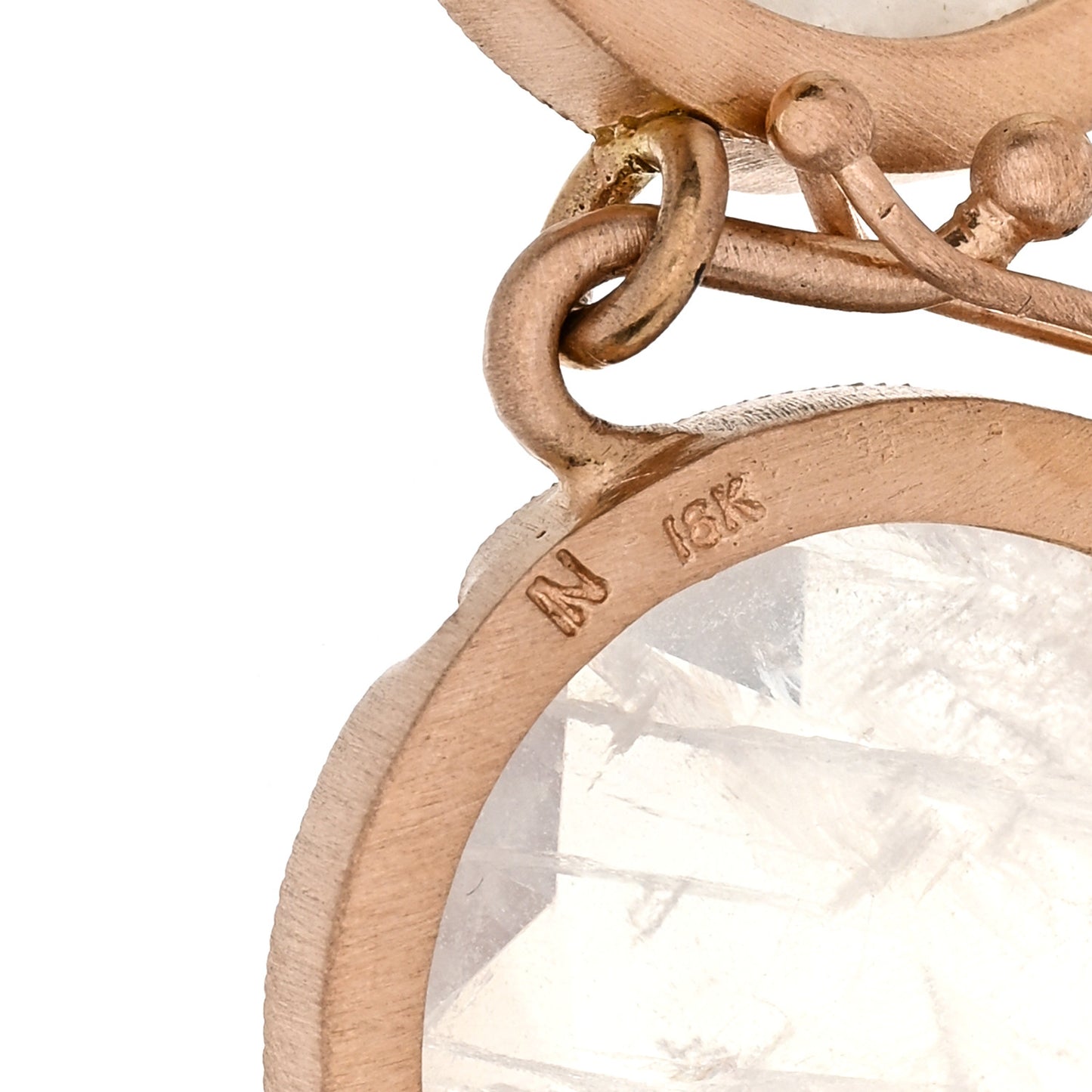 18K Rose Gold Moonstone Large Classic Link Bracelet