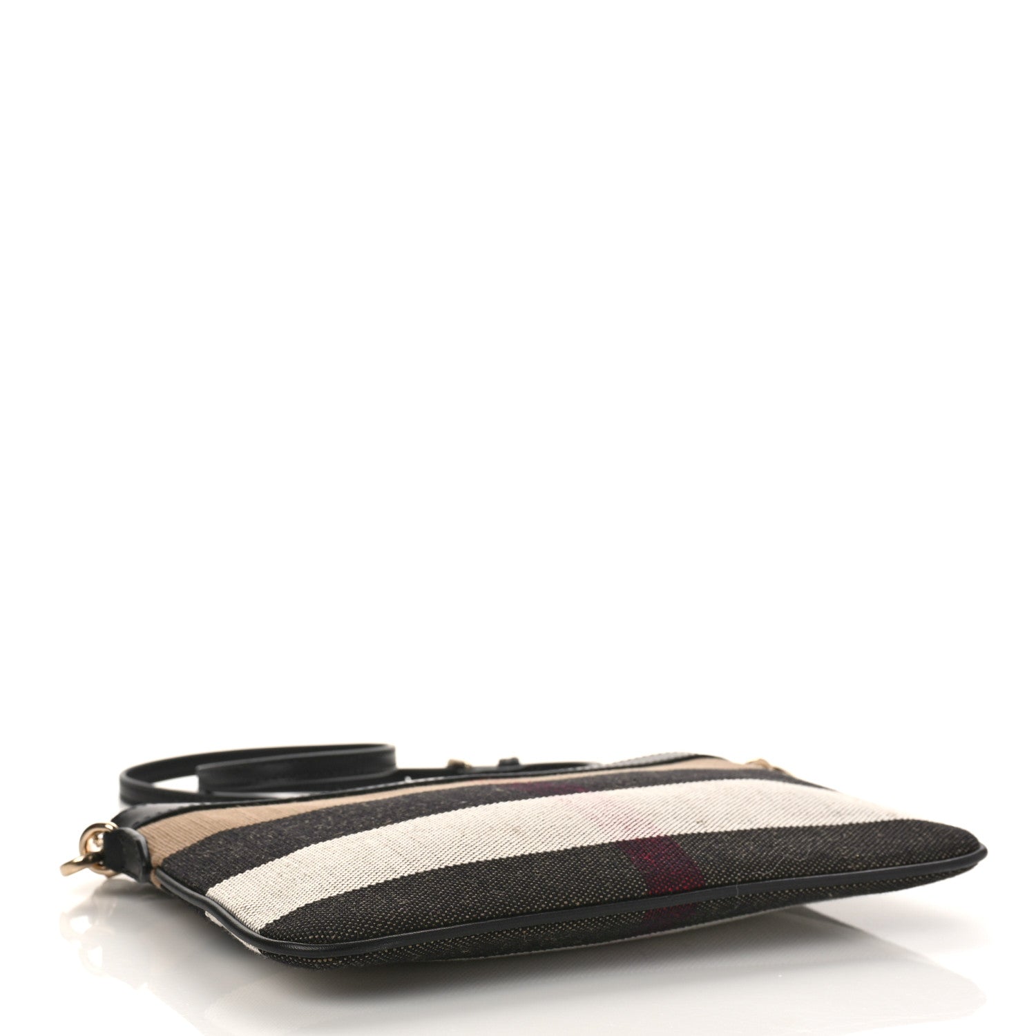 Burberry Mega Check Peyton Crossbody Clutch Bag Black 4 of 8