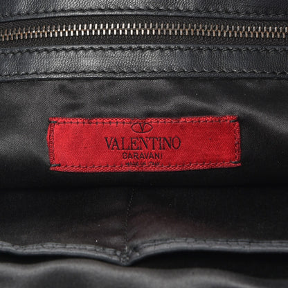 Valentino Garavani Nappa Pleated Petale Tote Black 7 of 8