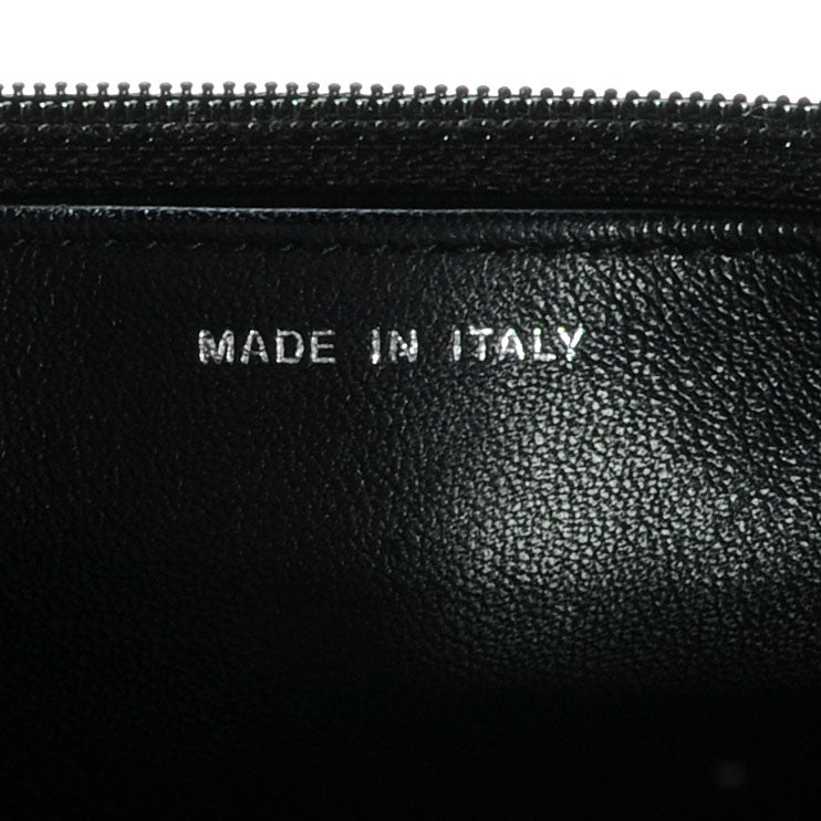 Calfskin Diamond Stitch Wallet On Chain WOC Black