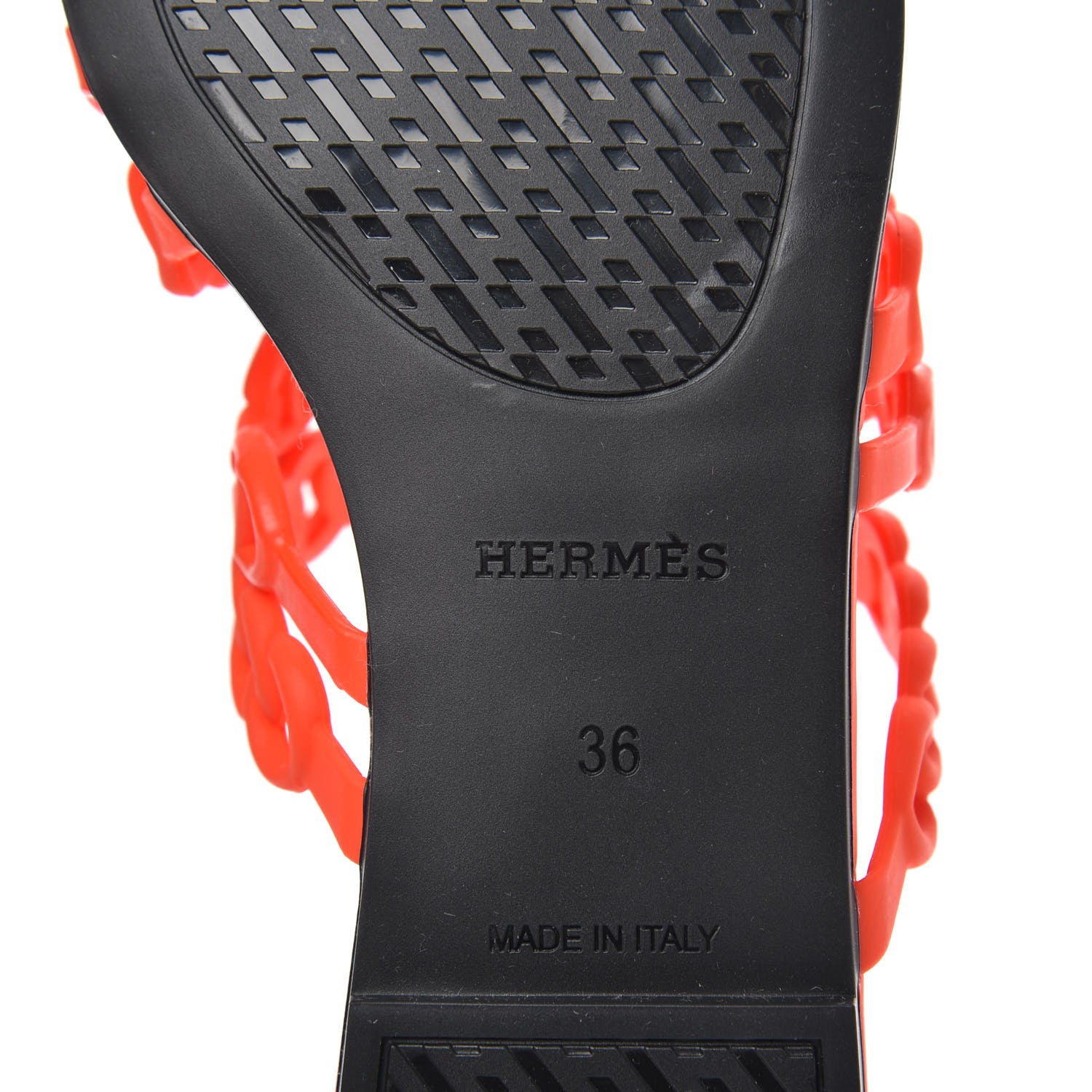 Hermes Rubber Chaine d'Ancre Nude Sandals 36 Pavot 7 of 8