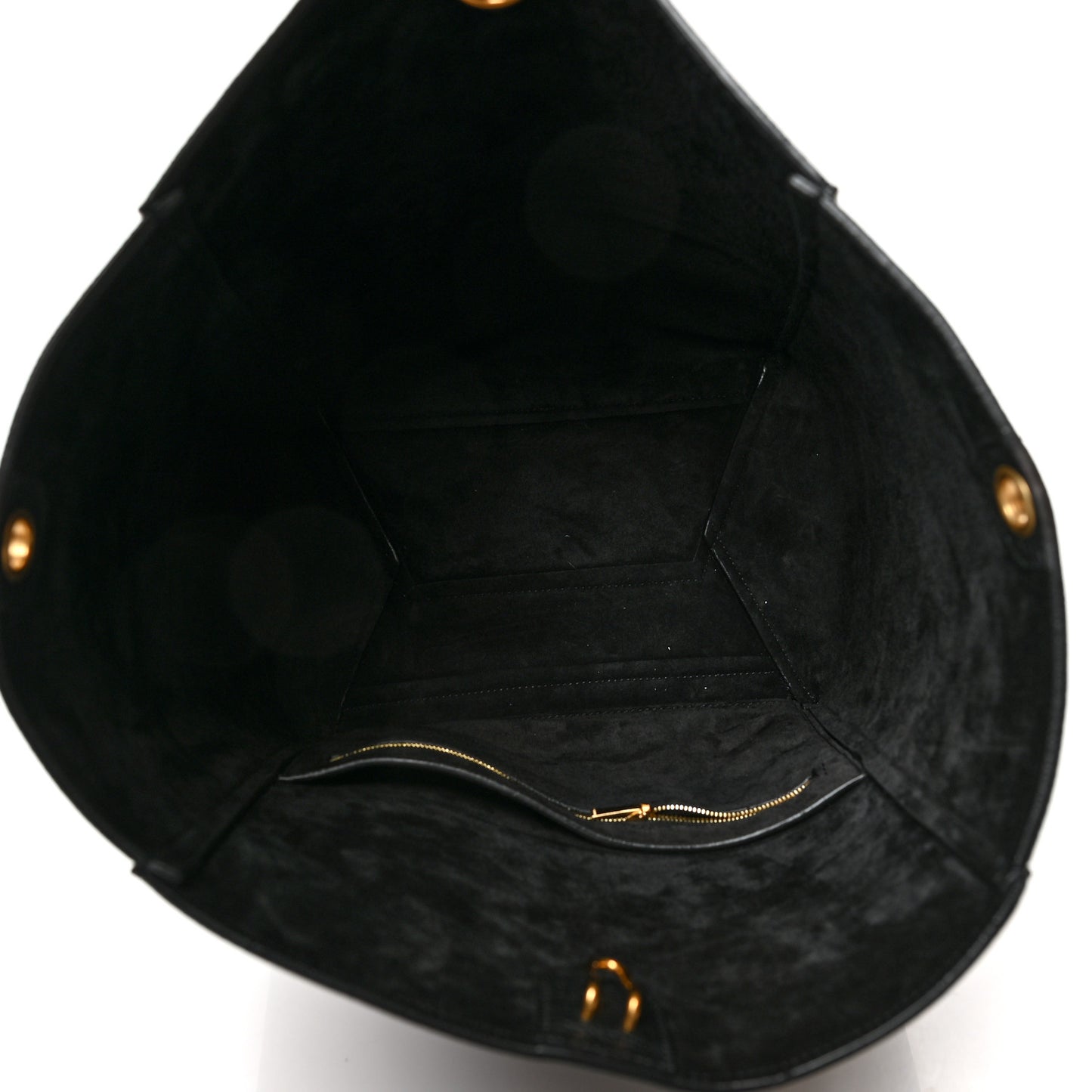 Soft Grained Calfskin Sangle Bucket Bag Black